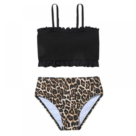 

BULLPIANO Girl s 2 Piece Swimsuit Sport High Waist Bikini Set Bathing Suit