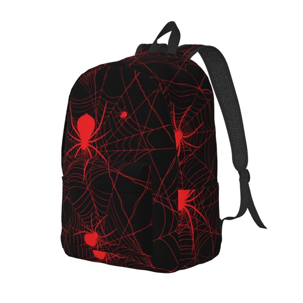Fotbe Red Spider On The Web Mochila de Lona con Estampado, Mochila Duradera, Mochila Versátil de Alta Calidad, Mochila Compacta Vintage-Medium