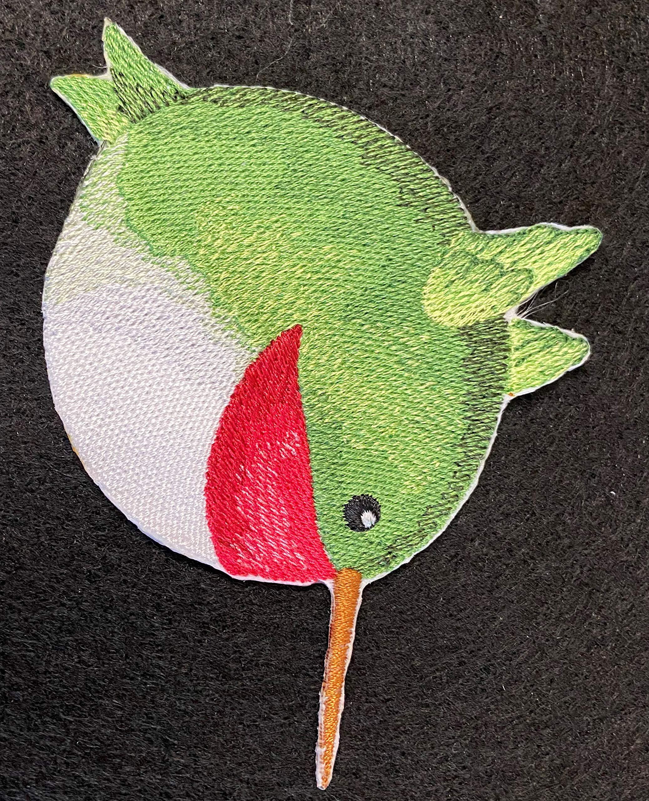 Nature Weaved in Threads, Amazing Baby Bird Kingdom [ Roly-Poly Hummingbird ][Custom and Unique] Embroidered Iron on/Sew Patch (3.86" x 3.7") [Made in USA]
