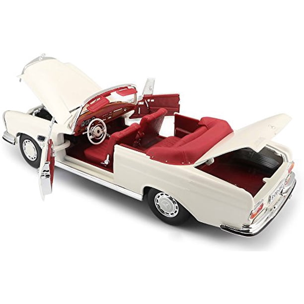 Mercedes-Benz 280 SE 1966 Cabriolet Gris Métal 1/18 Maisto Bauer - état Excellent