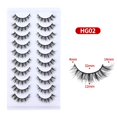 thumbnail image 1 of 10 pares de pestañas postizas explosivas de tira completa, rizadas densas y tenues, maquillaje de ojos, pestañas largas con alas, belleza para mujeres, 1 of 5