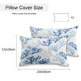 thumbnail image 2 of Blue Coral Coastal Outdoor Pillow Covers 20x12 Inch Lumbar Pillow Covers Set of 2 Waterproof Decorative Throw Pillow Cases Summer Watercolor Ocean Cushion Covers for Patio Furniture Garden Couch Sofa, 2 of 8