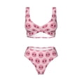 thumbnail image 5 of Honeii Pig Nose Print Women’s Bikini Set,Two Piece Swimsuit Bathing Suits,Stylish High Elasticity Swimwear for Beach and Pool, 5 of 7