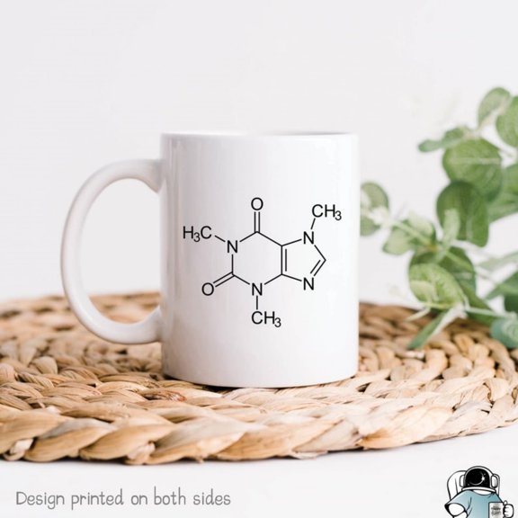 ffeine Molecule Mug, Science Gift, Science Mug, Chemistrcience and Tea Gift.