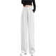 thumbnail image 1 of Pantalones de mujer de cintura alta y pierna ancha - Pantalones de trabajo elásticos por detrás para el verano, 1 of 5