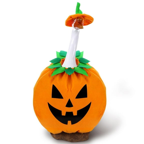 Luoshdecor Halloween Pumpkin Goose Outfit, Porch Goose Clothes Yard Lawn Duck Shirt for Cement Plastic Duck