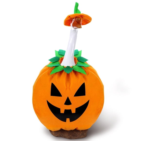 Diceymbol Halloween Pumpkin Goose Outfit Porch Goose Outfits Silly Lawn Goose Shirt Yard Goose Clothes for 23'' Cement Plastic Goose Duck Decorations