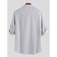 thumbnail image 3 of INCERUN Mens Summer Long Sleeve Casual Leisure Henley Shirts, 3 of 4
