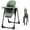Black Green, variant on AILEEKISS Foldable High Chair for Baby, Toddler Eating Chair with Detachable Double Trays, Green