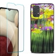 thumbnail image 1 of Slim-Fit Flexible TPU Gel Phone Case (black) for Samsung Galaxy A32 5G, with Tempered Glass Screen Protector, by OneToughShield ® - Dream Flower, 1 of 3