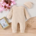 thumbnail image 4 of Tiijoy Newborn Girls Jumpsuit with Hat Outfits Letter Print Cotton Romper Set, Sizes 0-3M, 4 of 4