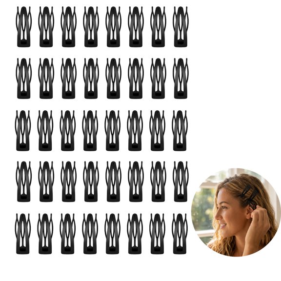 Metal Double Grip Non-Slip Hair Clips, 1.8 x 0.6 inches, 40 Count