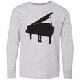 thumbnail image 3 of Inktastic Piano Silhouette Long Sleeve Youth T-Shirt, 3 of 5