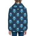 thumbnail image 6 of Naloa Blue Owl Teenage Zipper Hoodie, Long Sleeve Zip Up Hoodies Casual Jackets Tops for 7-12 Years-Small, 6 of 6