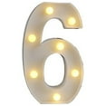 thumbnail image 2 of LED Letter and Number Night Light Battery Operated Glow Signs for Wedding Party Birthday or Festival Decoration Customizable Tabletop Display with Stand(Number 6), 2 of 6