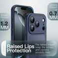 thumbnail image 4 of JETech Matte Case for iPhone 17 Pro 6.3-Inch, Shockproof Military Grade Drop Protection, Full Camera Lens Protection, Frosted Translucent Back Minimalist Phone Cover (Dark Blue), 4 of 5