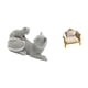 thumbnail image 5 of Figura de escritorio,Estatua de gato,linda estantería,escritorio,decoración del hogar,sofá de casa de muñecas,Muebles para casa de muñecas,modelo de sofá para casa de, 5 of 8