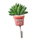 thumbnail image 3 of Gancho adhesivo resistente para colgar en la pared, con forma de cactus, para puerta de baño hojas largas, 3 of 9