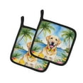 thumbnail image 2 of Yellow Labrador Retriever Luau Pair of Pot Holders, 2 of 2