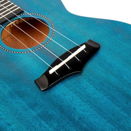 Enya Concert Ukulele 23 Inch Blue Solid Mahogany Top With Ukulele Starter Kit Includes Online Lessons Case Strap Walmart Canada