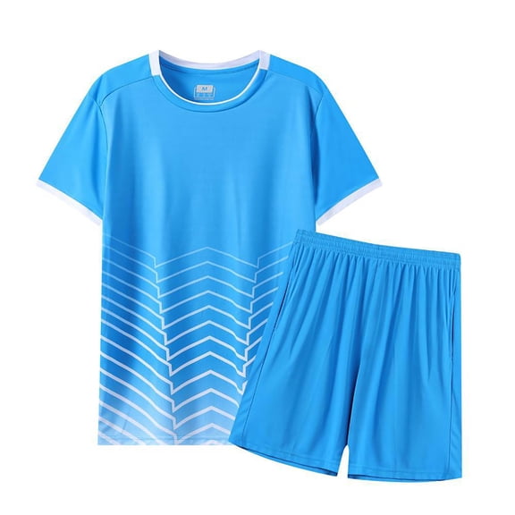 Karoyedx Kids Athletic Outfits Boys Short Sets Athletic 2 Piece Summer Outfits With Pockets Lightweight Sports Sets Youth Light Blue Size,1-2 Years
