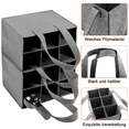 thumbnail image 4 of Bolsa para botellas de fieltro gris con 6 compartimentos, bolsa para botellas de 1,5 litros, reutilizable con divisores extraíbles, bolso de mano para hombre, bolsa de fieltro, bolsa para botellas de, 4 of 8