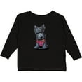 thumbnail image 3 of Inktastic Scottie Dog in Plaid Boys or Girls Long Sleeve Toddler T-Shirt, 3 of 5