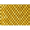 thumbnail image 1 of Ahgly Company Machine Washable Indoor Rectangle Checkered Yellow Modern Area Rugs, 5' x 7', 1 of 4