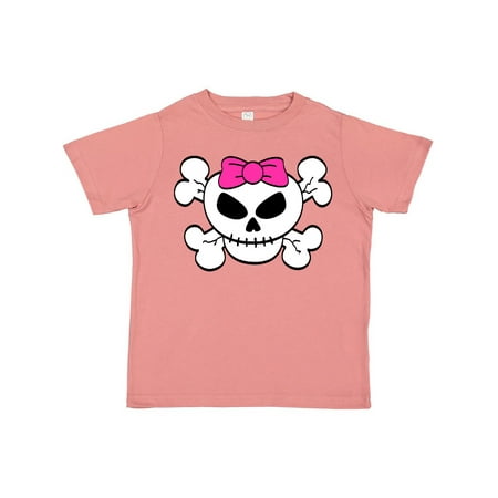 

Inktastic Skull with Bow Gift Toddler Toddler Girl T-Shirt