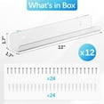thumbnail image 2 of 12-Pack Wall Mount Record Shelf, 12-Inch Clear Acrylic Floating Shelves for Album Storage, Book Display, Magazine Rack, Picture Ledge, 2 of 7