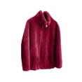 thumbnail image 6 of Fleece Jacket Women Sherpa Lined Zip Up Fuzzy Jackets Winter Faux Fur Warm Stand Collar Outerwear 2025 Fashion, 6 of 6