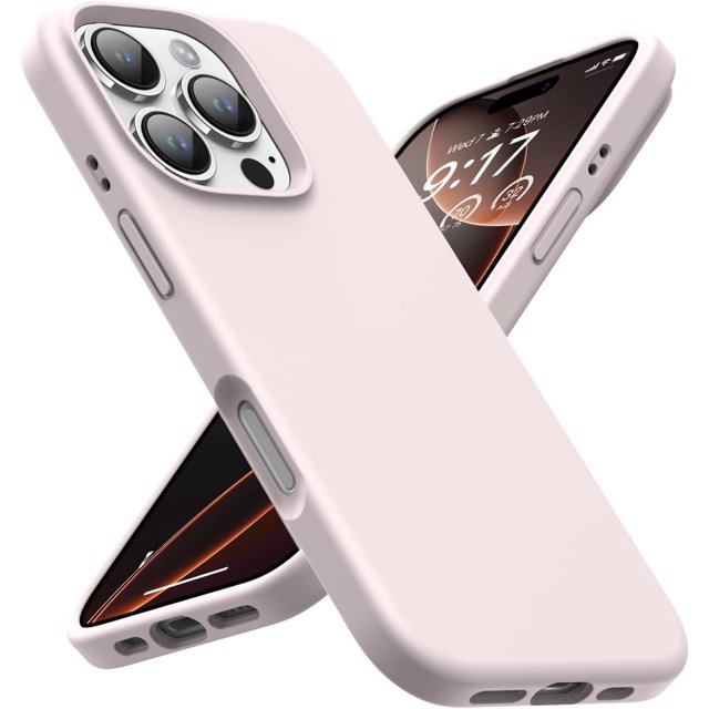 KOMI Designed for iPhone 16 Pro Case,Shockproof Liquid Silicone Protective Phone Case with Soft Anti-Scratch Microfiber Lining Ultra Slim Drop Protection Phone Cover 6.3 inch Dusty Pink