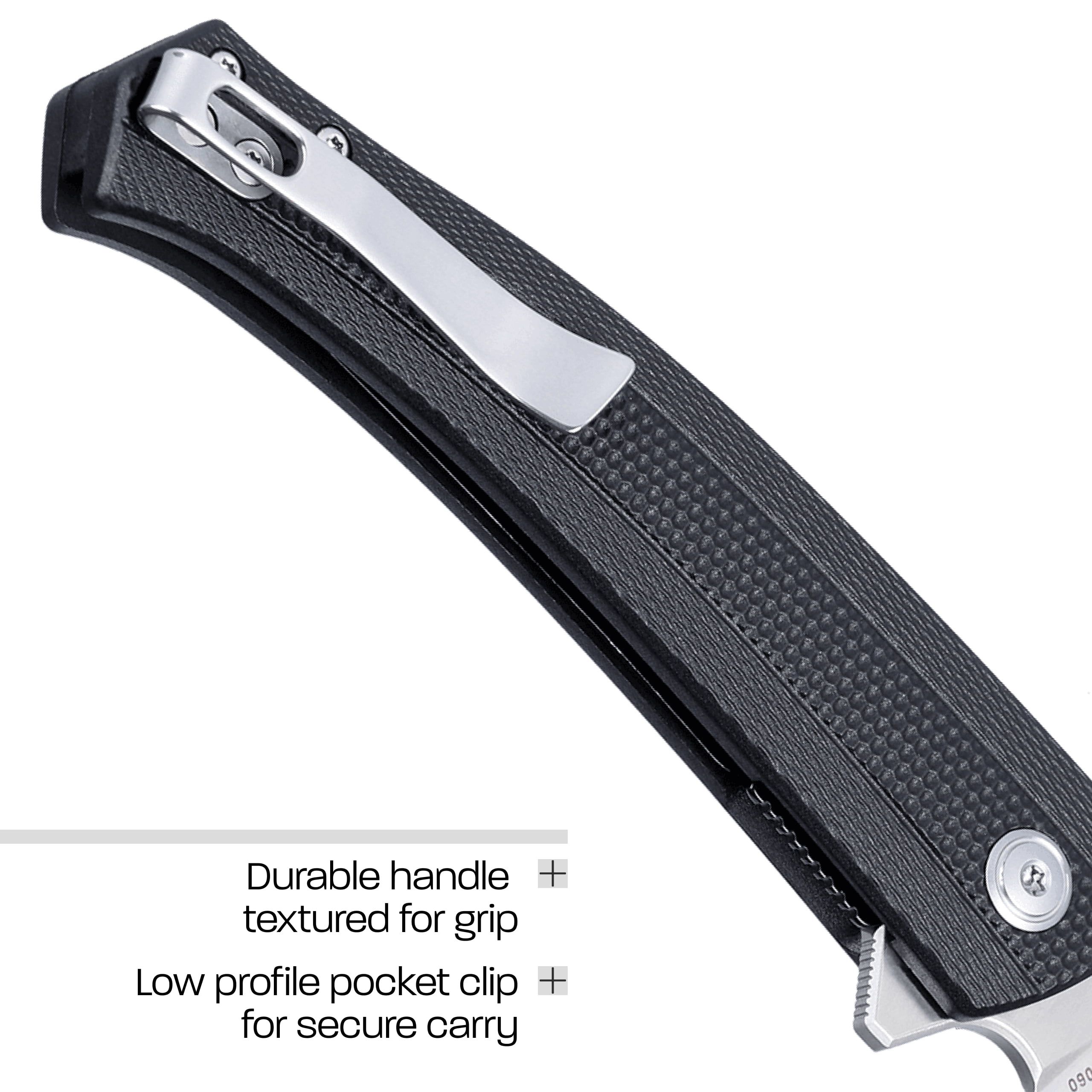CRKT Persian Everyday Carry Assisted Folding Knife with Liner Lock: D2 Plain Edge Blade, Glass-Reinforced Nylon Handle, Pocket Clip, 7060