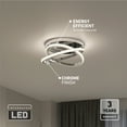 Artika Orbia 32W Integrated LED Flush Mount Ceiling Light - Chrome, Tunable White, Dimmable