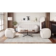 thumbnail image 2 of Govan Swivel Chair Brown Accent Chair, Modern Style, Shearling style fabric, Plywood, Indoor Living, 2 of 3