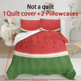 thumbnail image 6 of ZIATUBLES Watermelon Slice Print Twin Size Duvet Cover Set, 3 Pieces Soft Cozy Bedding, 1 Duvet Cover & 2 Pillowcases, Easy Care Lightweight Bedding for All Season, Chic Modern Decor, 6 of 8