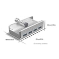 thumbnail image 4 of Tipo De Clip Usb3.0 Hub Aluminio Externo Multi 4 Puertos Adaptador Divisor Usb Para Computadora Portátil De Escritorio Vogacara EL014871-00, 4 of 5