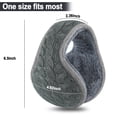 thumbnail image 6 of Loritta 2 Pacs Winter Earmuffs for Women, Foldable Warm Cable Knit Fleece Ear Muffs Black and Gray, 6 of 6