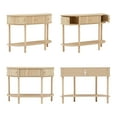 thumbnail image 7 of PHOYAL Fluted Half Oval Console Table with Drawers and Storage, Wooden Semi Elliptic End table with Shelf for Living Room, Half Round Side Table for Entryway Hallway, Beige, 7 of 7