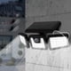 thumbnail image 4 of Foco solar de pared para exterior, lámpara solar con 3 cabezales, 70 LED, detector de movimiento, 4 of 5