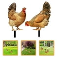 thumbnail image 2 of Masteelf 2Pcs Acrylic Chicken Shaped Garden Chicken Yard Sign For Homeowners, 2 of 10