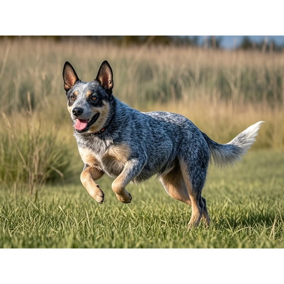 5D Diamond Art DIY Kits Australian Cattle Dog Blue Heeler Diamond Painting Full Round Drill Crystal by Number Mosaic Arts and Crafts for Living Room Home Wall Decor 12x16 inch / 30x40cm