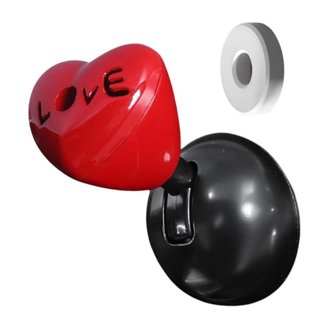 GUOOL Car Push Start Button with Rocker Lever Car Interior Decoration Heart Shaped Red