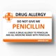 Allergy ID Card - Penicillin Allergy - image 1 of 4