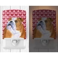 thumbnail image 2 of Caroline's Treasures SS4491CNL Bulldog English Hearts Love Valentine's Day Ceramic Night Light, 6x4x3", multicolor, 2 of 2