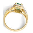 thumbnail image 3 of Vintage 1.50 Carat Emerald and Diamond Engagement Ring for Women in Yellow Gold, 3 of 4
