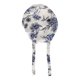 thumbnail image 1 of Bonete de cabello floral de seda sintética Unique Bargains con correas ajustables, gorro de sueño nocturno para mujeres, azul y blanco, 1 of 6