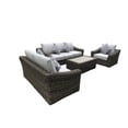 thumbnail image 2 of Teva Furniture Monterey Wicker / Rattan Seating Set with Cushion in Brown/Beige, 2 of 3