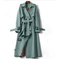 thumbnail image 2 of Tiqkatyck Trench Coat Trench Windbreaker Outerwear Fit Coat Women Solid Long Overcoat Slim Jacket Women's Coat Plus Size Tops Clearance Long Sleeve Tops Green XXXXL, 2 of 4