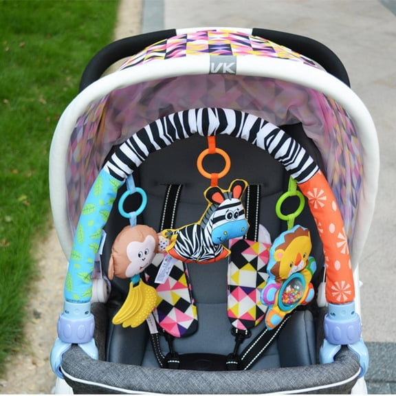 SCNOR Baby Stroller Arch Toy with Teether Rattle for Infant Car Seat Activity Bar